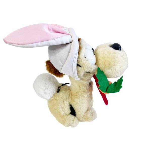 Vintage Dakin Odie Plush Easter Bunny Ears Carrot Dog Garfield Cartoon 1983 8" - Picture 4 of 8